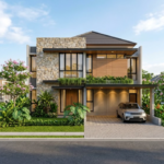 Arsiteku desain bangun tahap perencanaan lahan untuk rumah idaman.