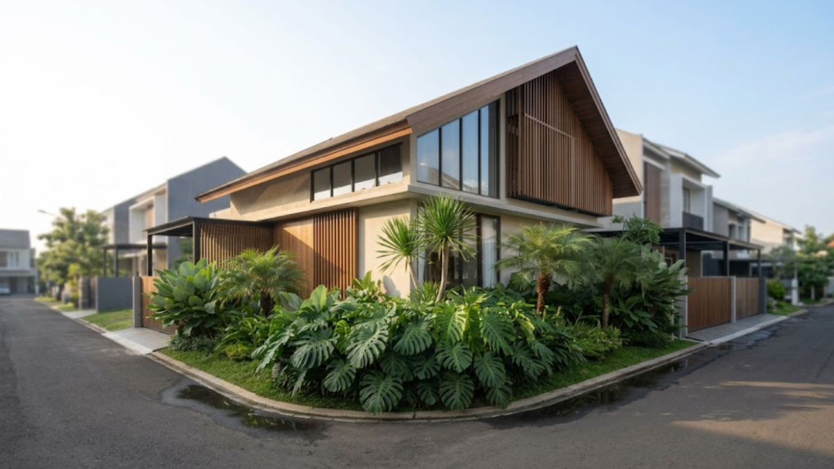 Arsiteku desain bangun tahap perencanaan lahan untuk rumah idaman.