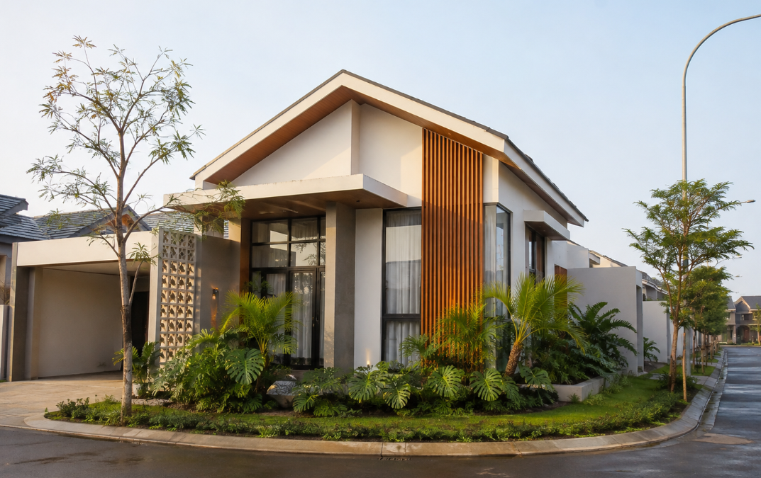 Arsiteku desain bangun tahap perencanaan lahan untuk rumah idaman.